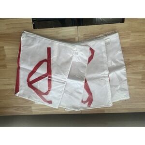 Set of 4 Sublimation Blank Santa Bags, Santa Sacks With‎ Red Ribbon Tie